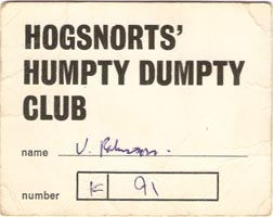 Hogsnorts Humpty Dumpty Club card